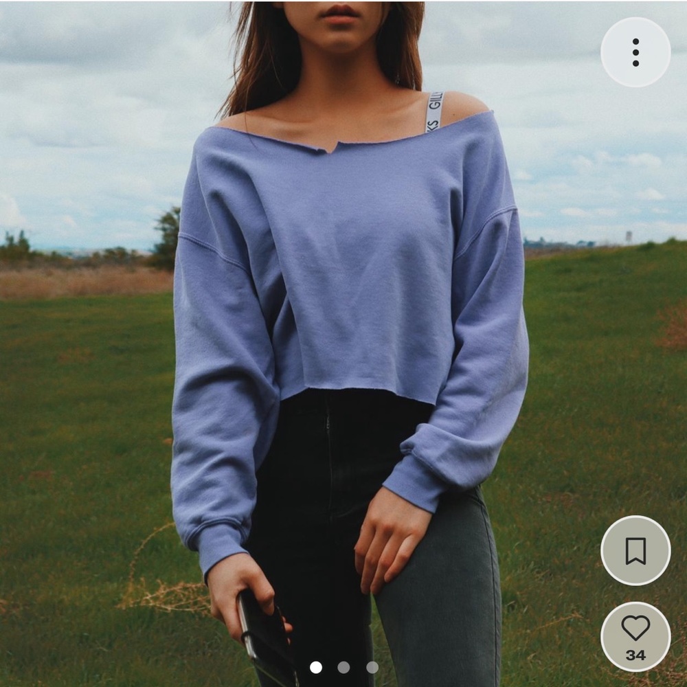 Purple Crop Top Sweater